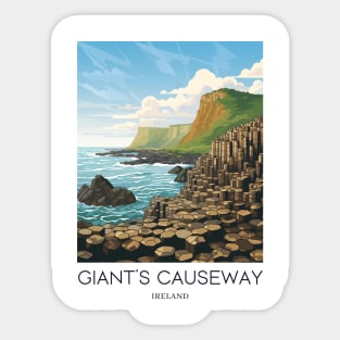 A Pop Art Travel Print of the Giant´s Causeway - Ireland Sticker